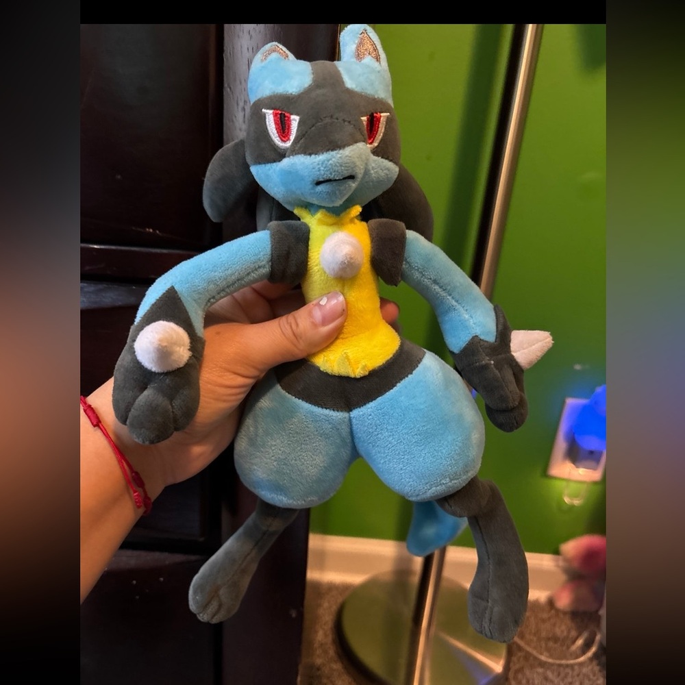 Pokemon Lucario Stuffed Animal - Blue and Yellow